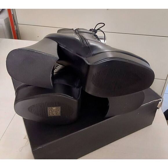 BNIB~Dolls Kill Lamoda Black Hardly Lace Up Buckle Accent Platform Boots Sz 10M - Picture 6 of 10